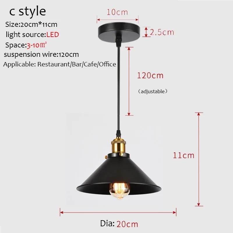 

Старинные промышленные люстры светодиодные железные подвесные светильники с одной головкой ностальгическое использование рестораны и бары коммерческие осветительные приборы white light