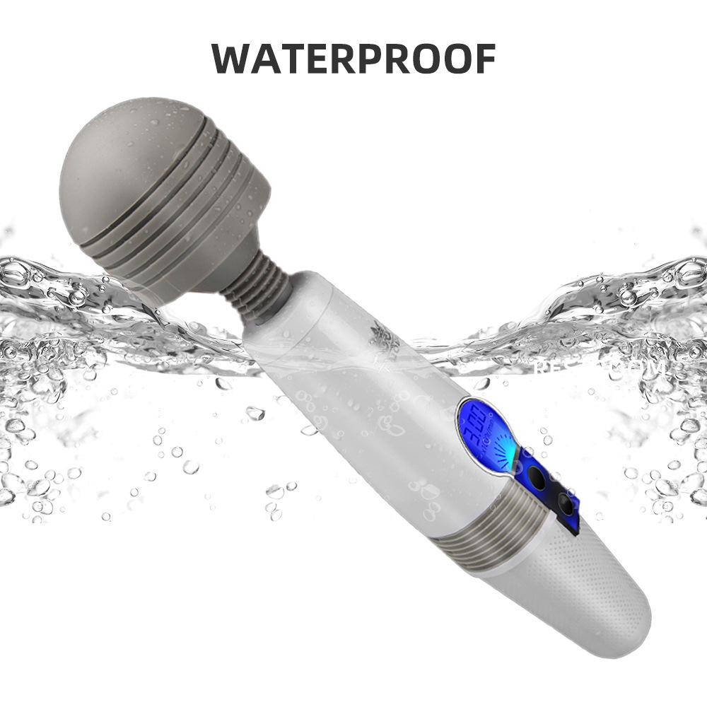 LCD Display Vibrator Av Stick for Women's Silent Ultra Strong Vibration Silicone Plug In Fun Product