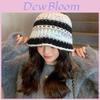 Autumn Winter Knitted Colorful Striped Bucket Hat With Warmth For Casual And Fashionable Wear