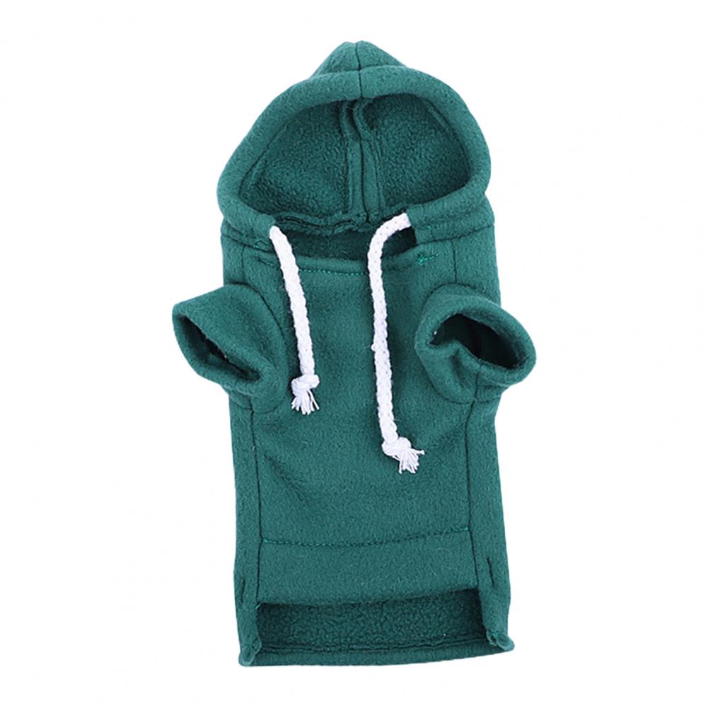 Cute Ferret Hoodie Solid Color Drawstring Hooded Sweatshirt Thick Fluffy Pet Hoodie Foreleg Elastic Hamster Guinea Clothes