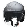 LEAD FLX Matte Black Motorcycle Jet Helmet with Inner Size LL Shield, (Under 61-62cm)