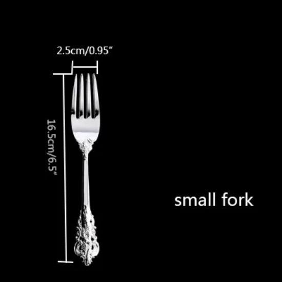 

1Pcs Luxury Western Silverware Cutlery Dinnerware Complete Set Flatware Steak Knife Fork Spoon Dinner Tableware Restaurant Cooking Space Tool