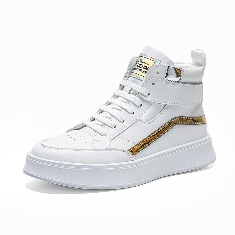 High-top shoes men's spring new New Year's white shoes men's clothing with trendy shoes fashionable young men's shoes Wenzhou