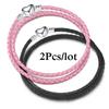 2Pcs/Lot Vintage Jewelry Leather Chain Bracelets Fit DIY Handmade Beads Charms Bracelet Couples Pulsera Jewelry For Women Men