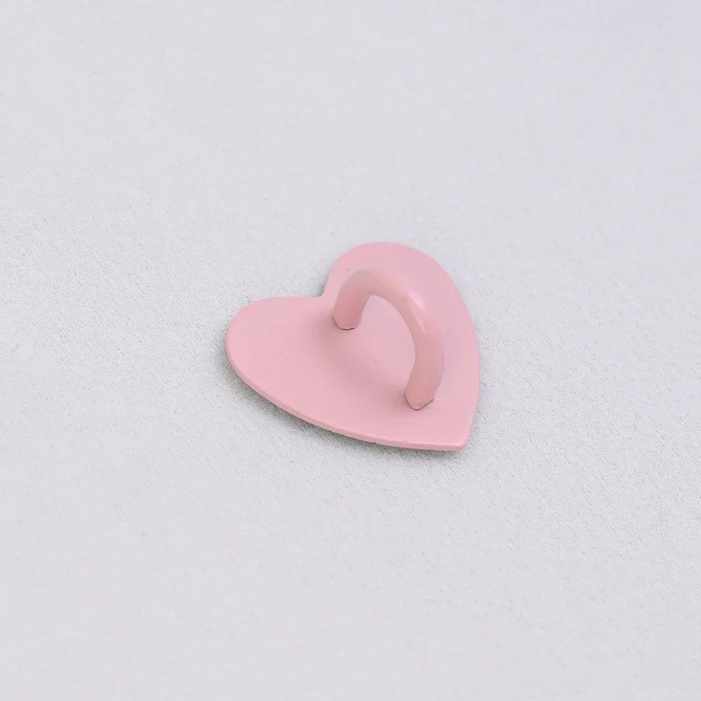 Cellphone Finger Ring Holder Adhesive Metal Phone Heart Shaped Stand Hooks Charms Clasp for DIY IPhone Case IPad Tablet Supplies