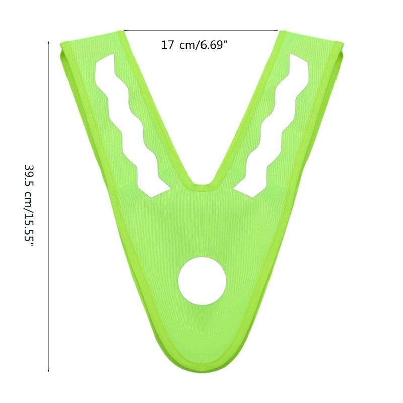 Outdoor Children Reflective Vest Students Polyester Safety Running Cycling Road V Shaped High Visibility Night Security