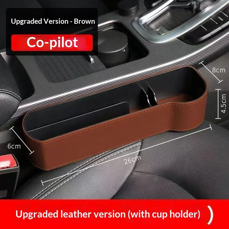 Pu Leather Car Seat Gap Storage Box Interior Products Universal Seat Gap Slit Box Phone Bottle Keys Holder Box Auto Organizer