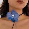 Colorful Butterfly Orchid Clavicle Chain Pearl Korean Style Choker  Party