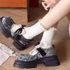 Platform Women's Autumn Lace Velcro Flower Big Head Shallow Mouth Mary Jane Single Shoes