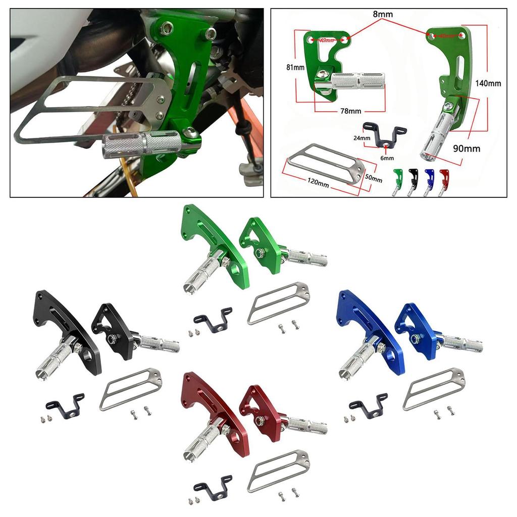 2x Podnóżki Tylne Pasażera Motocykla Podesty Wymienia Komponent Naprawa Łatwa Instalacja Składane Podnóżki dla Klx230