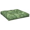 Pallet Cushion with Leaf Pattern 70 x 70 x 12 cm Fabric