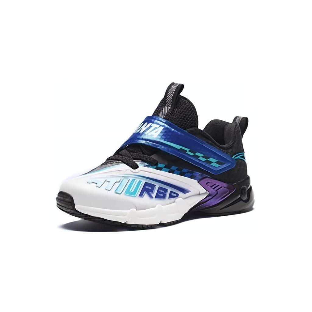 Anta Barn Komfortable Støtdempende Slitesterke Lavsko Løpesko Barnesneaker Hvit Svart Blå 312339968-2