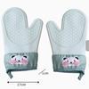 Pink Plaid Thickened Anti-Scald Gloves with Silicone Grip – Non-Slip, Heat-Resistant for Microwave and Baking