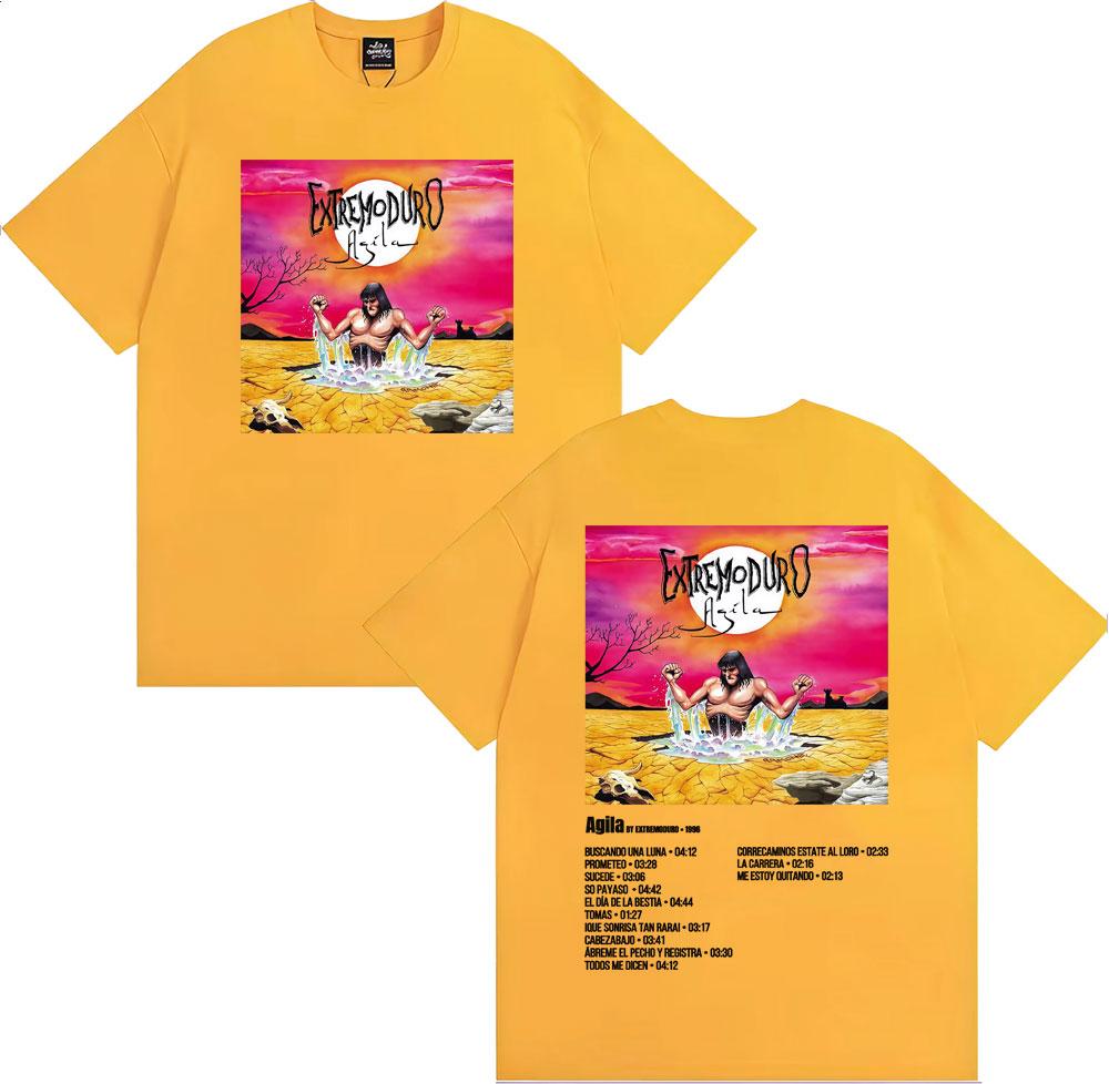 Rock Band Extremoduro Album Cover Tshirts for Unisex WOMEN Fashion Retro Short Sleeve T Shirt Summer Tops Loose Tshirt Streetwear