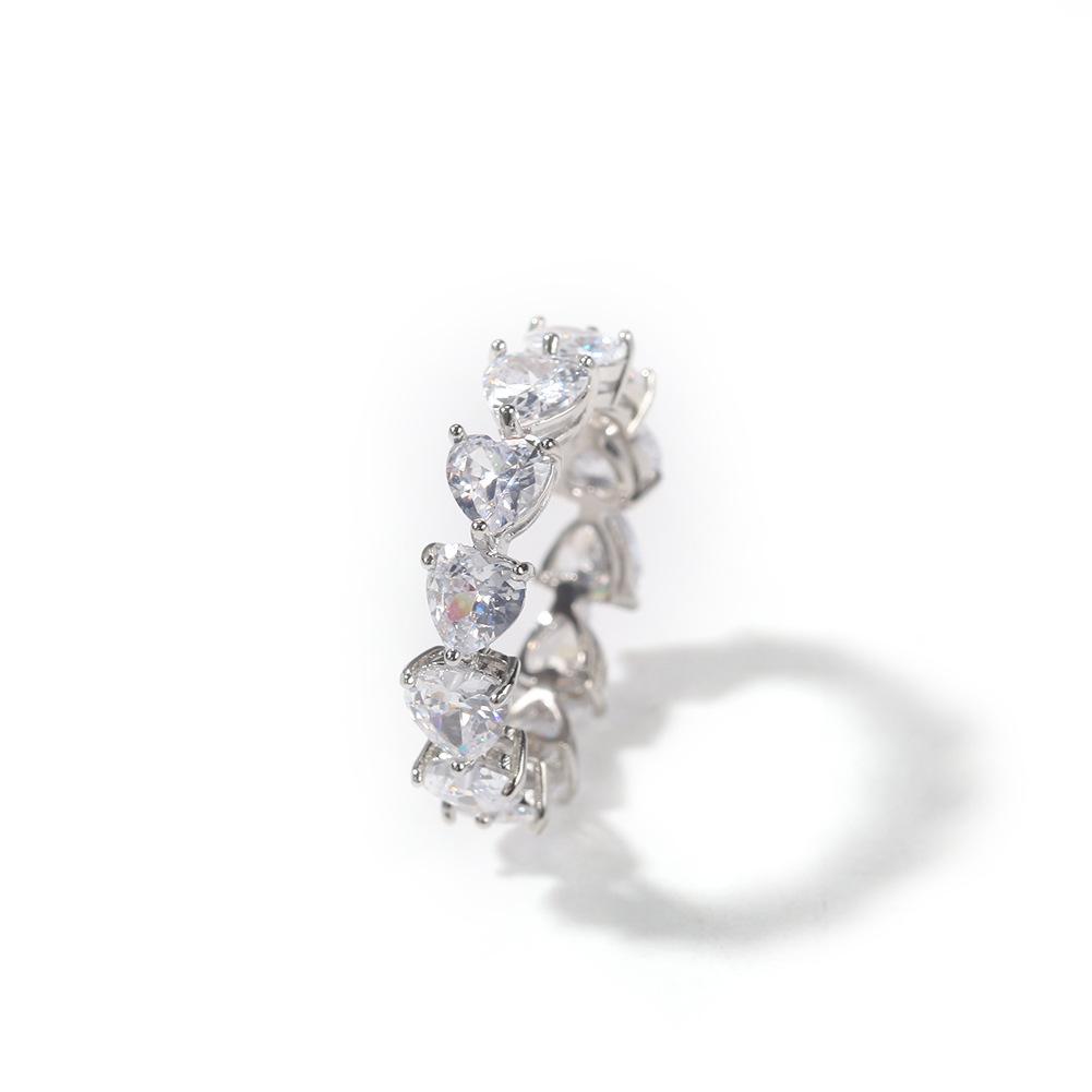 

Мужское кольцо Love с цирконием в стиле хип-хоп и европейском и американском стиле Size 7