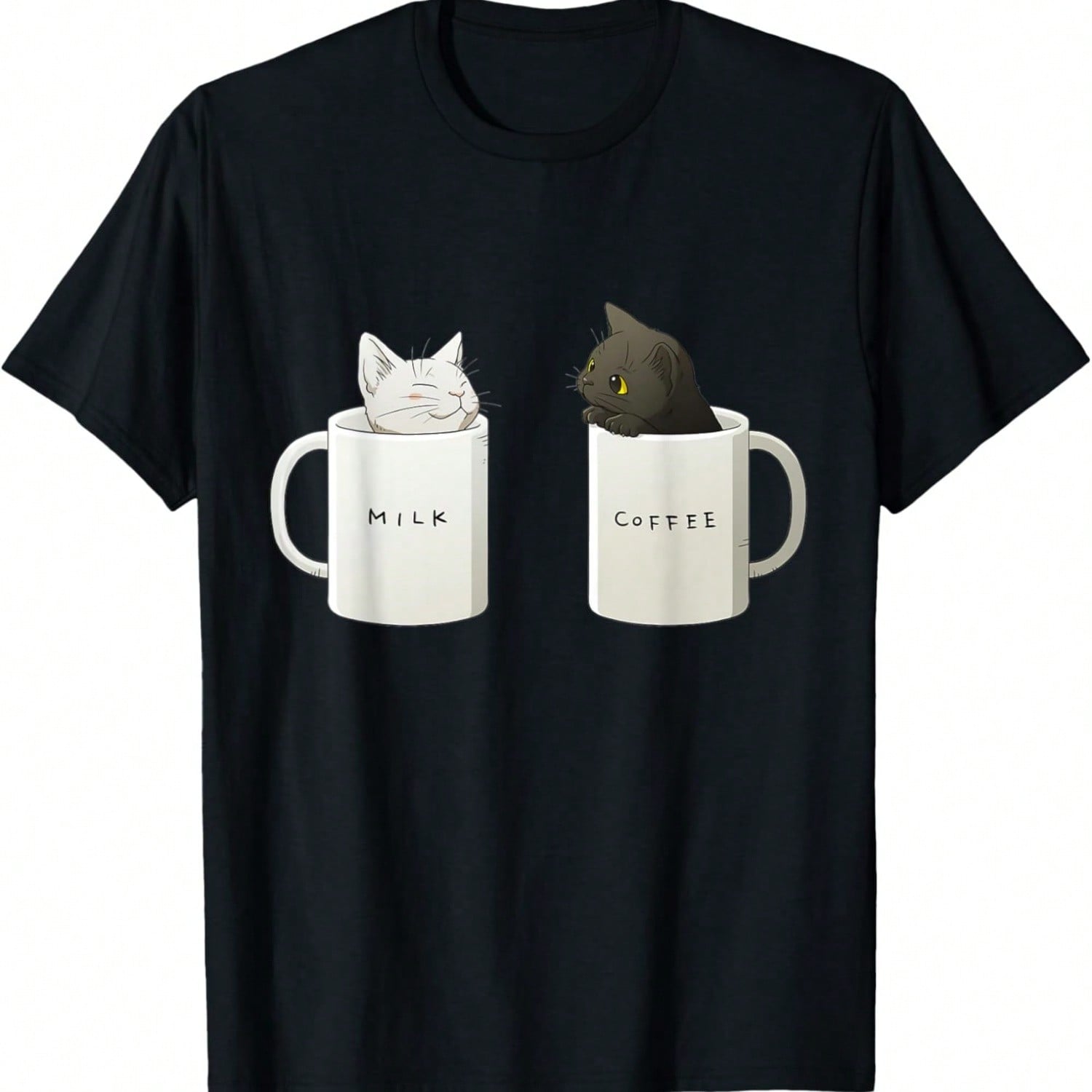 Cat Face T-Shirt Black Kitten Fun Pet Kitty Graphic Cats Tee S разноцветный