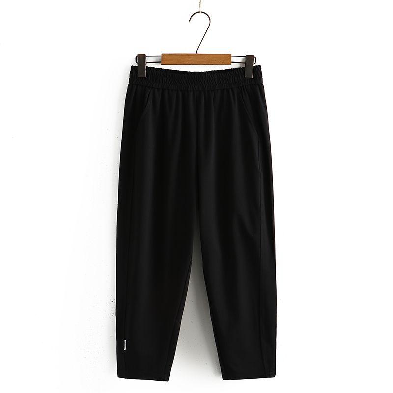 

Thin High Waist Cropped Radish Harlan Ankle-Tied Suit Pants Black 3XL