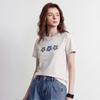Chuyu Women's Flower Embroidered Cotton T-shirt