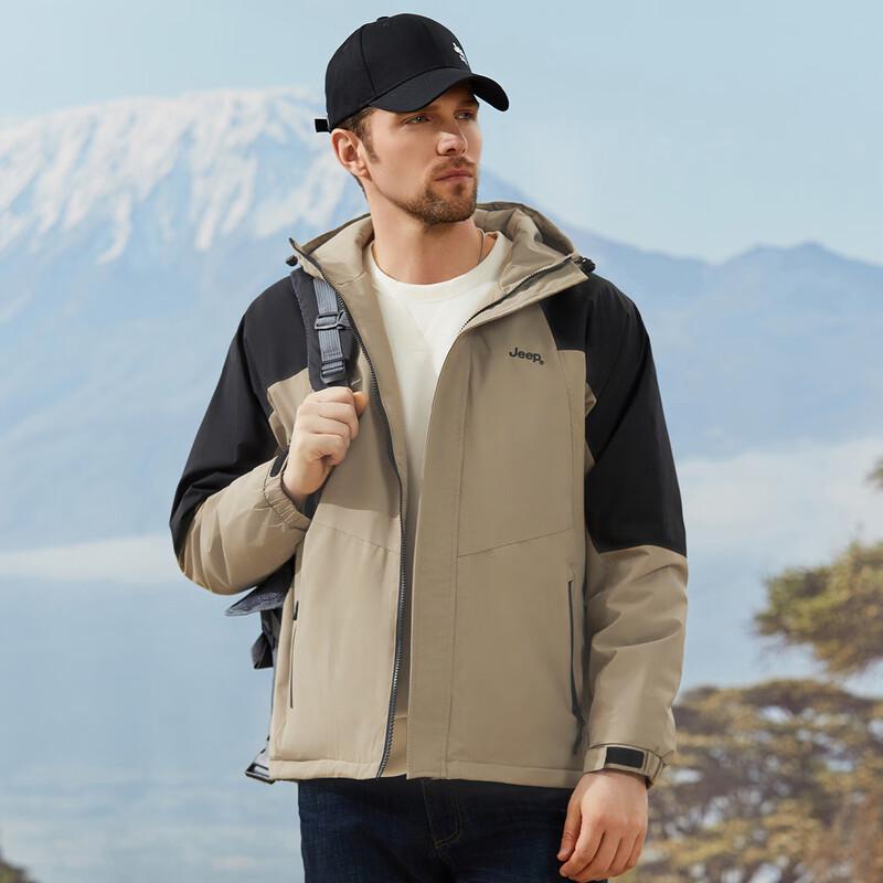 JEEP Men's Autumn/Winter Padded Hooded Jacket