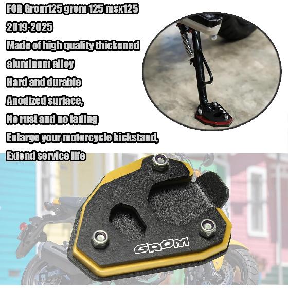 

Для Grom125 Msx125 2025 мотоциклетный кронштейн педали боковой кронштейн удлиненная опорная подставка для ноги педаль подставка для ног grom 125 msx125 2019-2025 мотоцикл чёрный