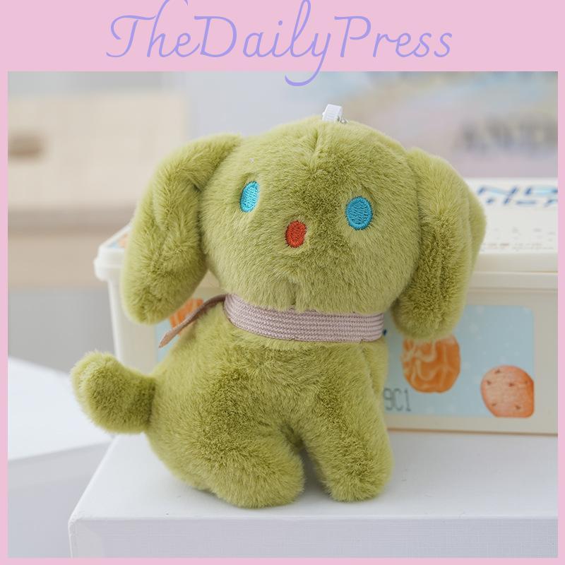 Charming Soft Dog Key Holder Fluffy Stuffed Animal For Car Keys Or Bags
