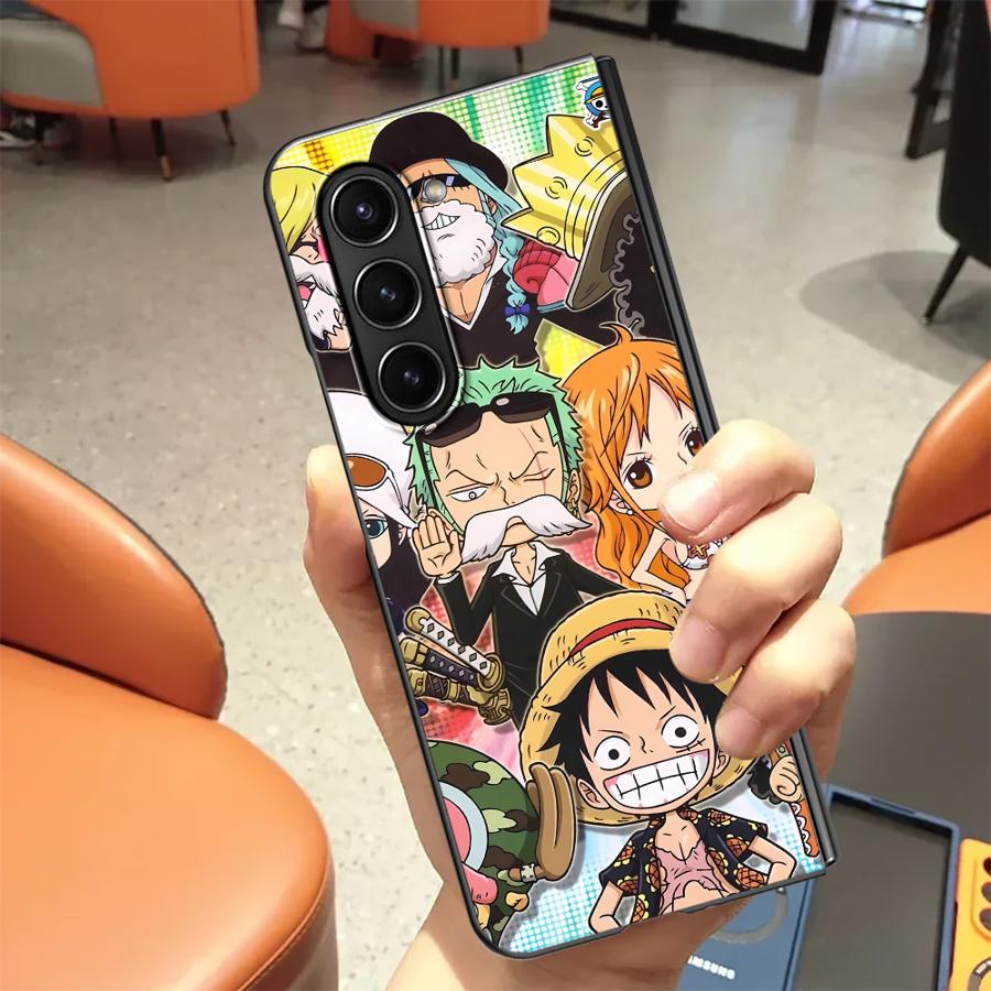Anime One Piece Luffy Pouzdro pro Samsung Galaxy ZFold6 ZFold4 ZFold7 Z Fold 7 6 5 4 3 ZFold5 ZFold3 Zadní kryt telefonu