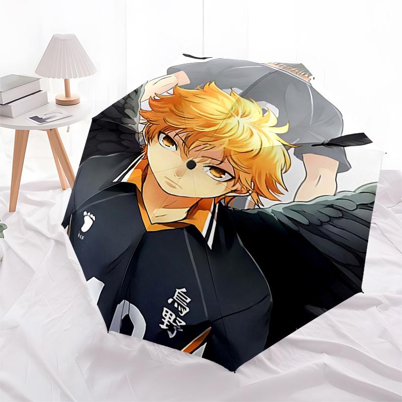 

1pc Haikyuu!! Kuroo Tetsurou Automatic Folding Umbrella - 3-Fold Design, 8-Bone Iron Frame, Outdoor for Fans, Travelers, Daily Use, Gift Idea.X077