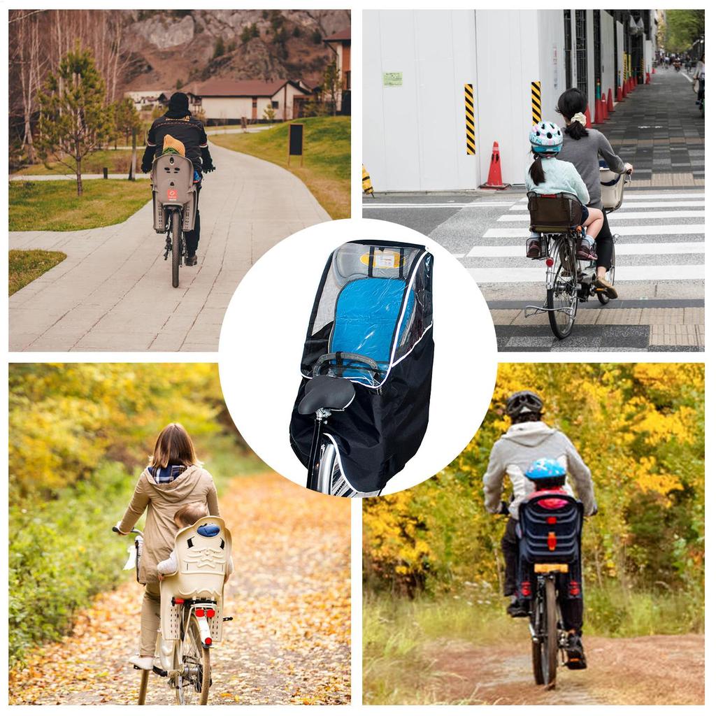Wasserdichte Fahrrad-Rücksitzabdeckung für Kinder, Winddichtes Fahrrad-Regenschutzdach für den täglichen Gebrauch, Camping, Angeln