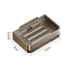 Aluminiumlegierung Seifenschalenhalter Ohne Bohren Badezimmer Seifenschale mit Ablaufloch Wandseifenschale Aufbewahrungsteller Tablett Badezimmer