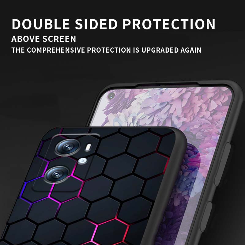 Creative metal style pattern For OPPO Reno 5 6 7 A96 A40 A58 Realme GT A74 A78 Neo2 A74 A78 Find X5 X3 X7 X8 Black Phone Case