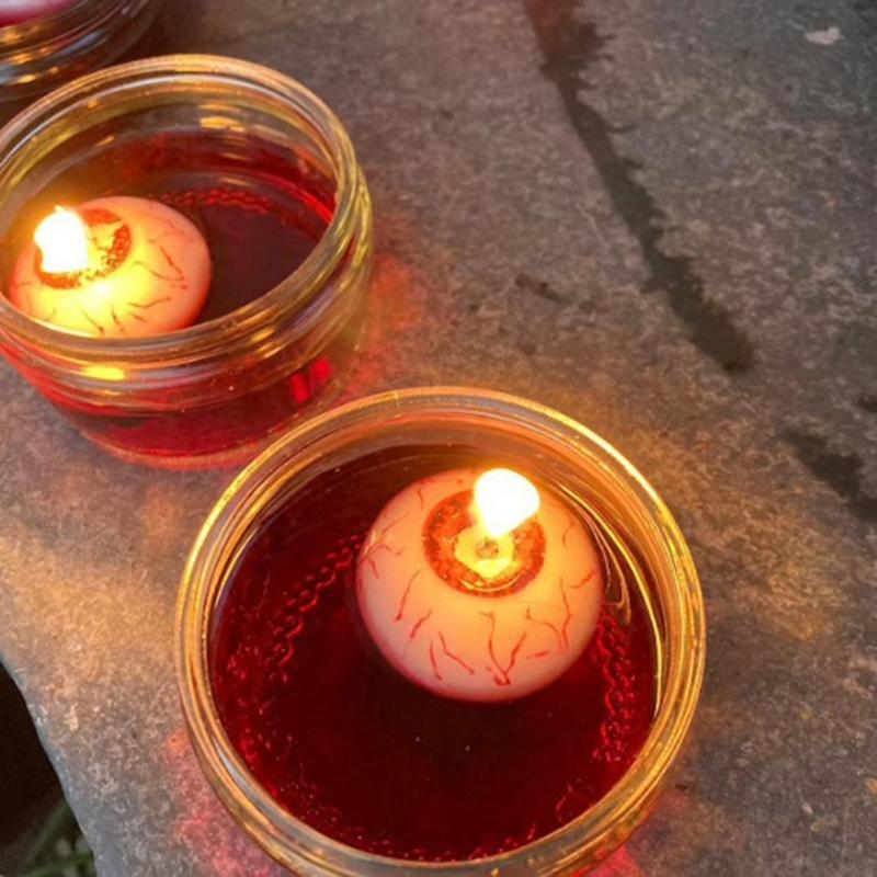 Gaze Eye Floating Candle, Set of 6 Halloween Candle for Halloween Parties and Haunted Houses