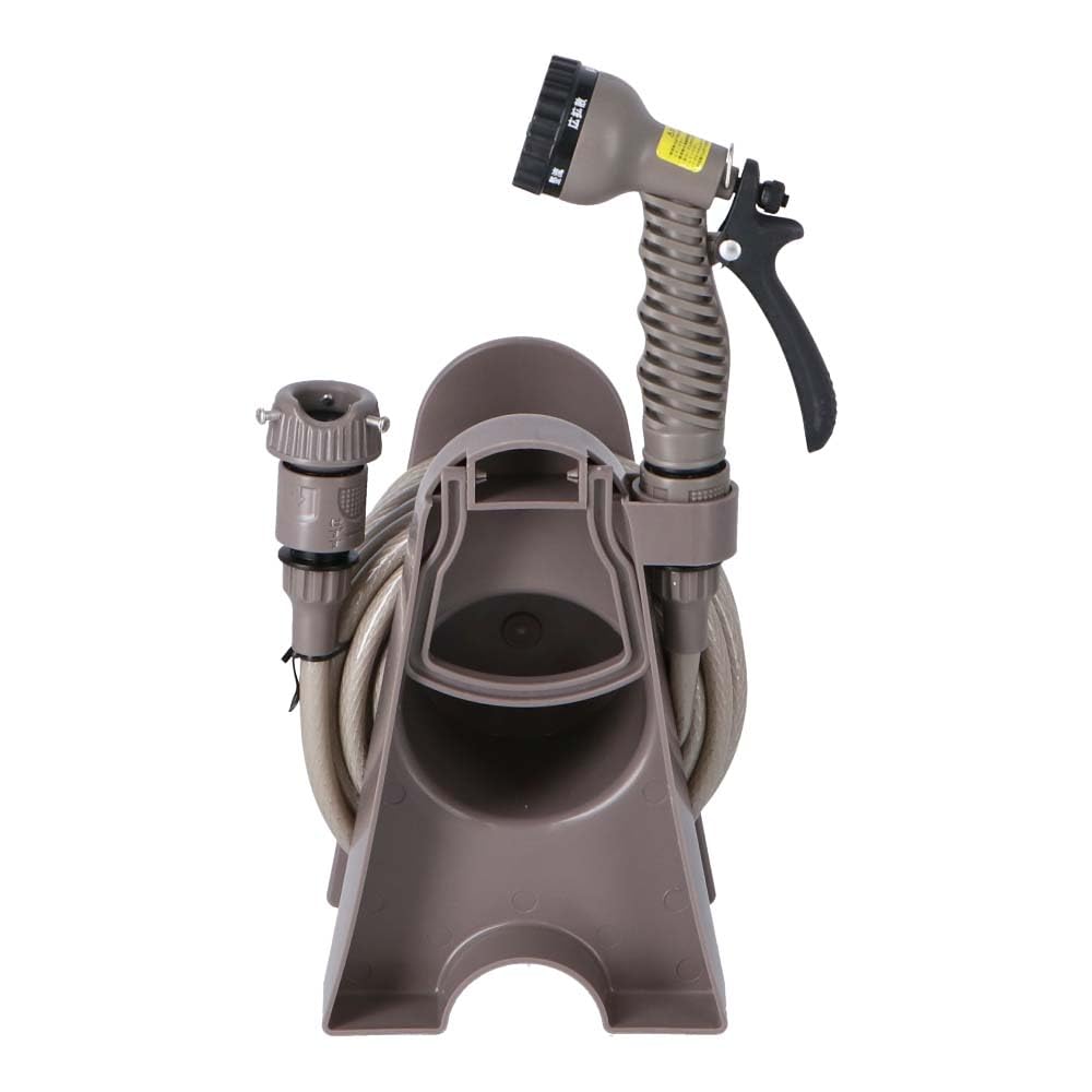 Konan Original LIFELEX Mini Hose 10m Earth 220mm W x 123mm D x 382mm H Reel, Roll, LFX09-3951, Gray, 10m, Approx.
