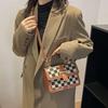 Retro Plaid Small Square Bag, Fashionable, Casual, Versatile, Simple, Women's Shoulder Bag, Niche Handbag, Crossbody Bag