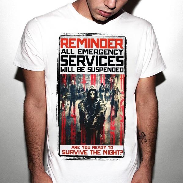 

scarry, the purge movie , horror, zombie , Halloween , rock Unisex T-Shirt XXXL