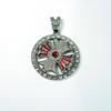 Fashion Trend Rotatable Cross Alloy Pendant Hip-hop European and American Style Men's Cuban Chain Necklace Accessories