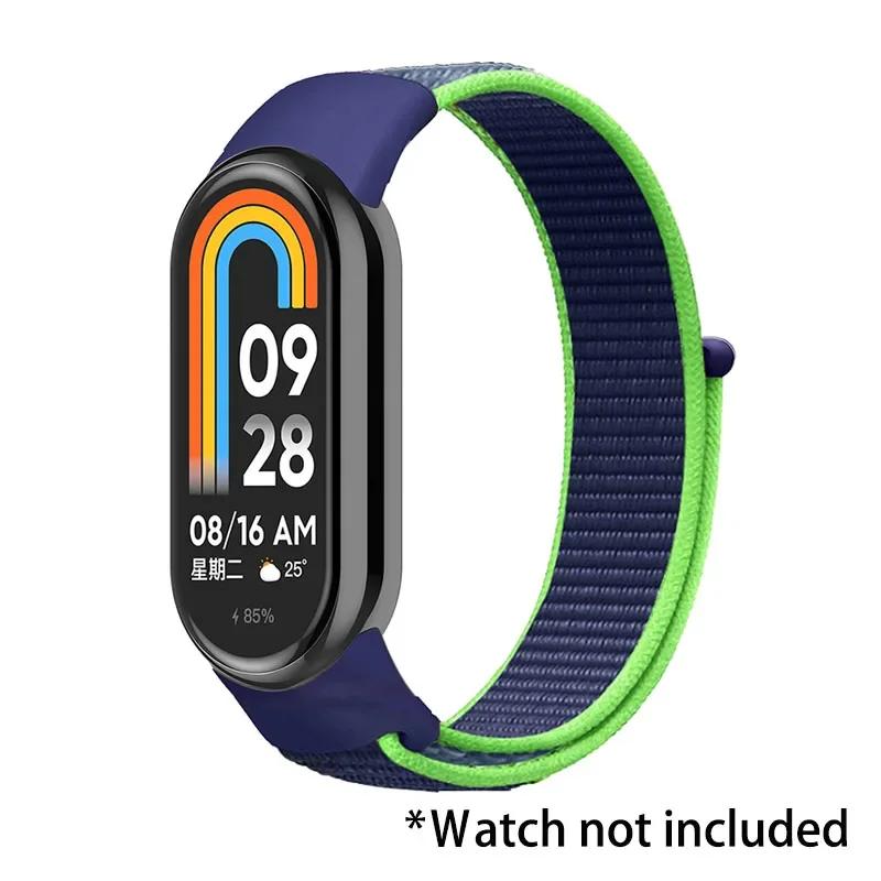 Nylon Loop Strap for Xiaomi Mi Band 9 8 7 6 5 4 3 Breathable Wristband Smartwatch Bracelet Sports Pulsera Watchband Miband 9 NFC