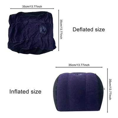 1pc Inflatable Half-Circle Pillow Suitable for Leg Back Support Flocking Surface Comfortable Pillow