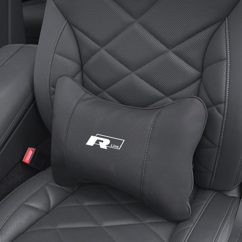 Car Tire Valve/ Car Headrest/Lumbar Support Auto Neck Pillow Waist Cushion For VW GTI Polo Golf MK7 Passat B6 Tiguan Jetta T-ROC
