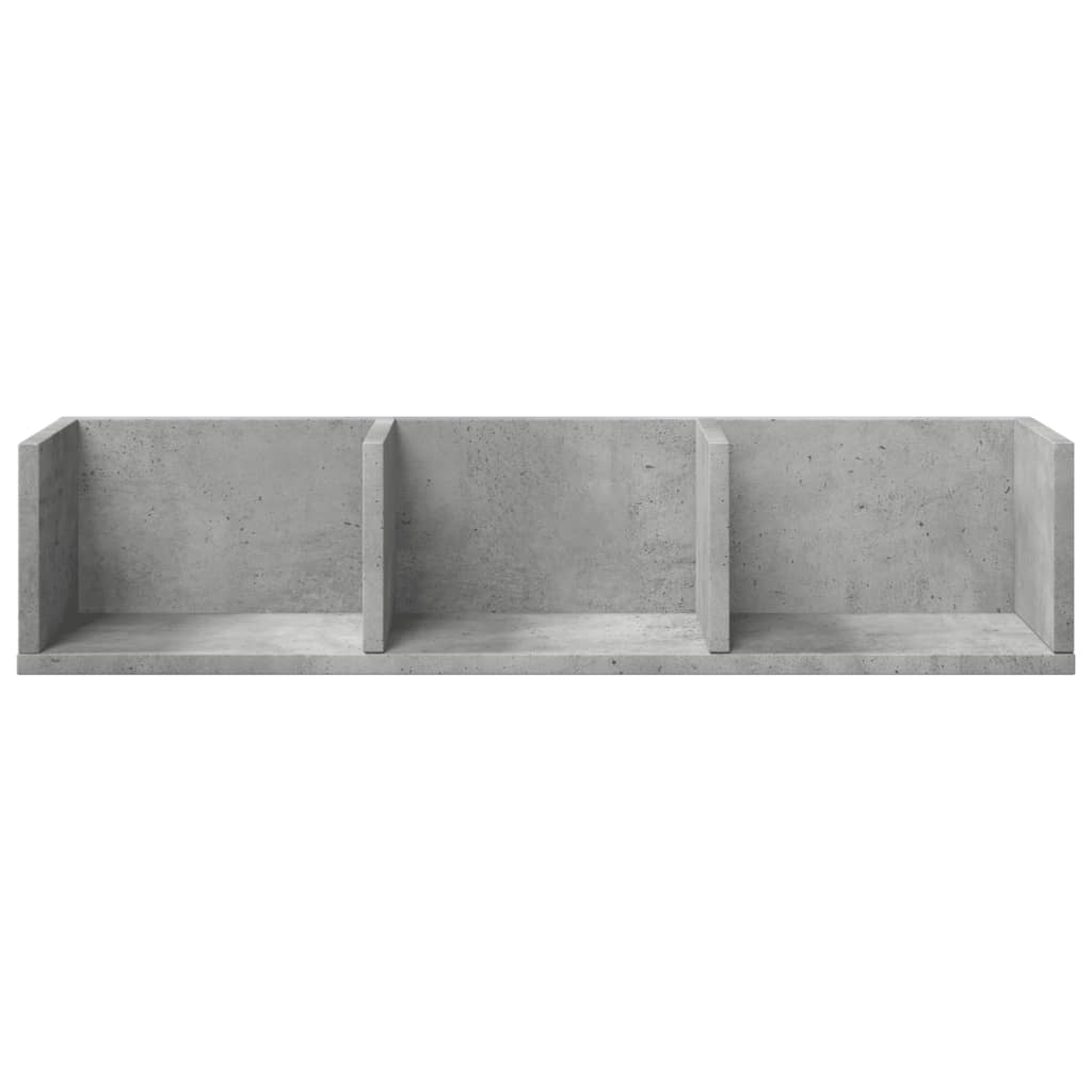 Wall Cabinets 2 pcs Concrete Grey 75 x 18 x 16.5 cm Engineered Wood