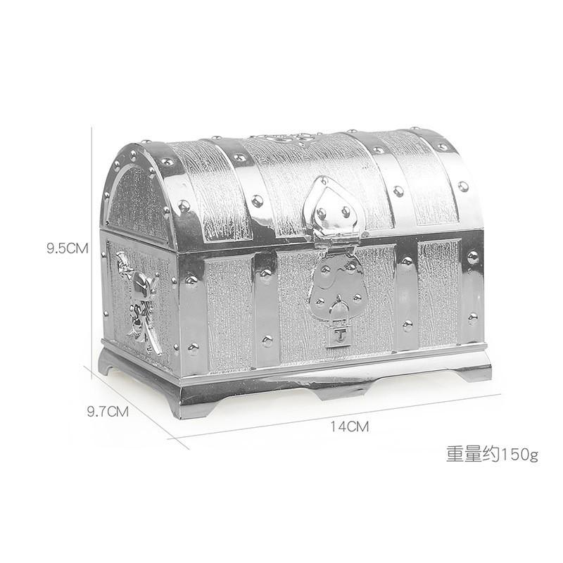 Pirate Treasure Chests Fake Gold Silver Copper Coins Gemstones Plastic Acrylic Toys Children Kids Gifts Halloween Party Props