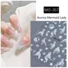 Marzycielski Naklejka na Paznokcie Syreni Ogon Brokat Realistyczny Stereoskopowy Efekt Wzmacniający Samoprzylepny Dla Entuzjastów DIY Nail Art