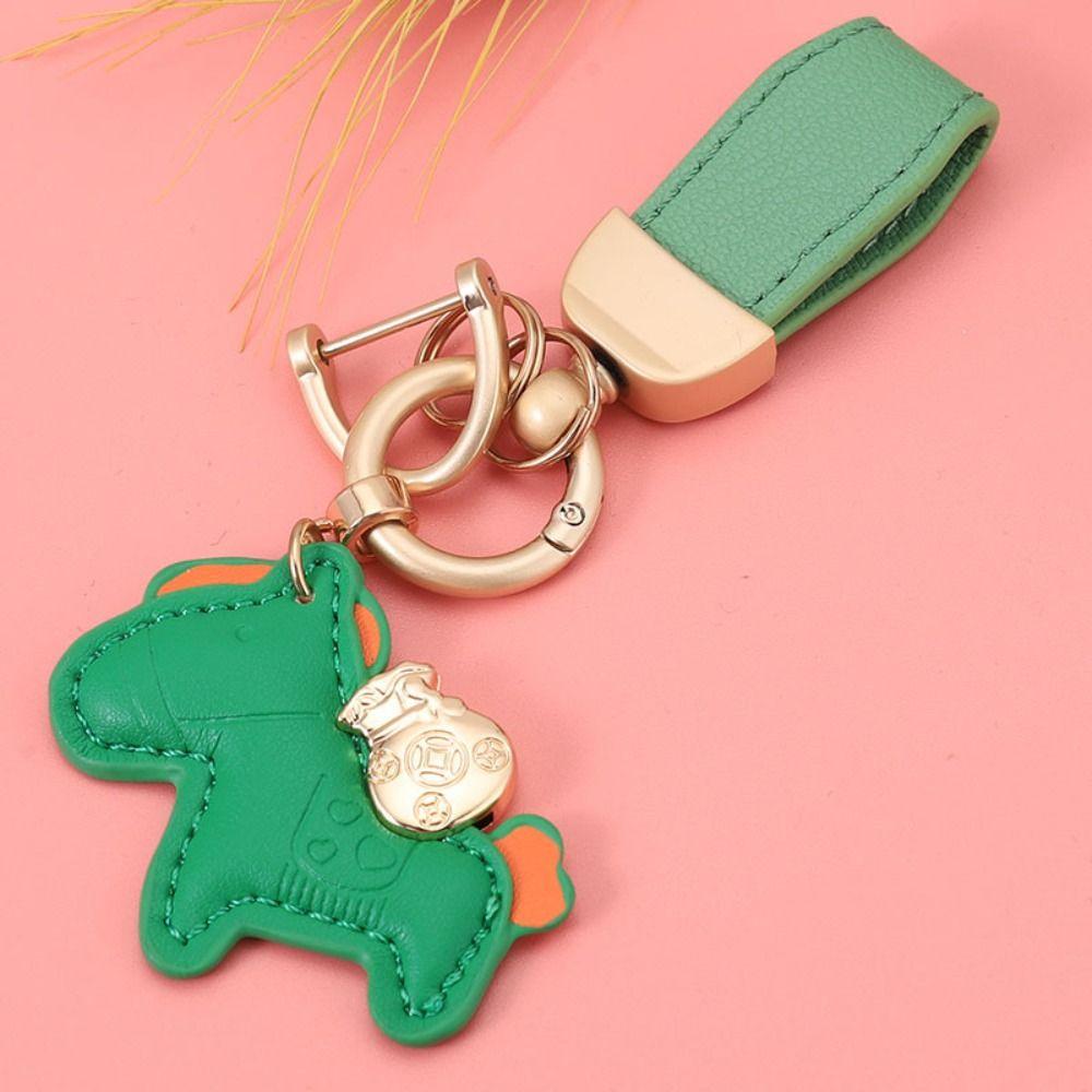 Cartoon Horse Pendant Year of Horse Zodiac Pony Bag Hanging Horse Car Keychain  Year of The Horse