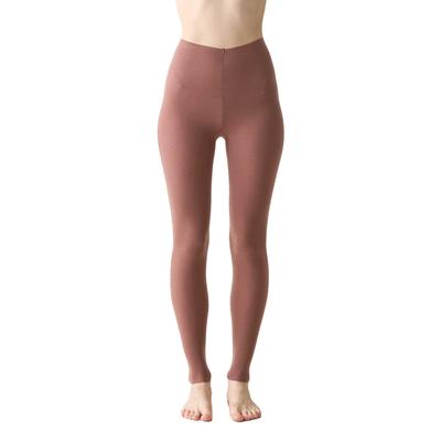Gunze CALME Sugar Wool 3D Beautiful ist Damen-Leggings, TC2661P, Braun, Mischung, Warm, Silhouette, Linien, Rutschfester Cut-Off