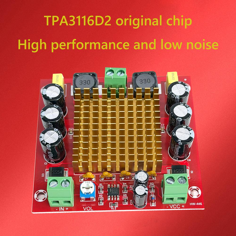 XH-M544 Digital Power Supply Audio Amplifier 150W High-power TPA3116DA Power Amplifier Board DC 12-26V Radiator for Home Theater