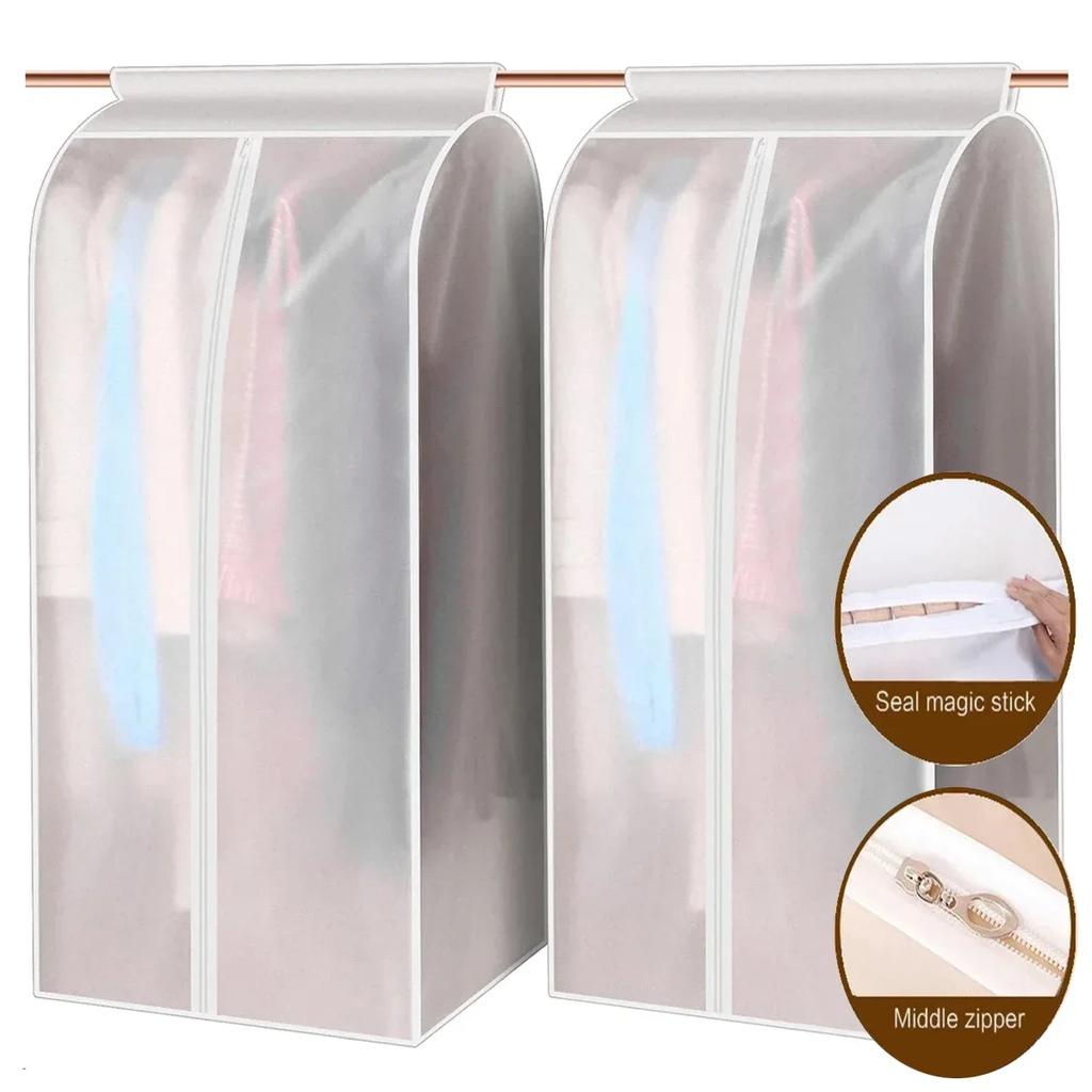 1 Piece Clothes Dust Cover Wardrobe Hanging Window Dustcover Clothing Covers Cloth Household Clothing Cover Hanging Clothes Bag