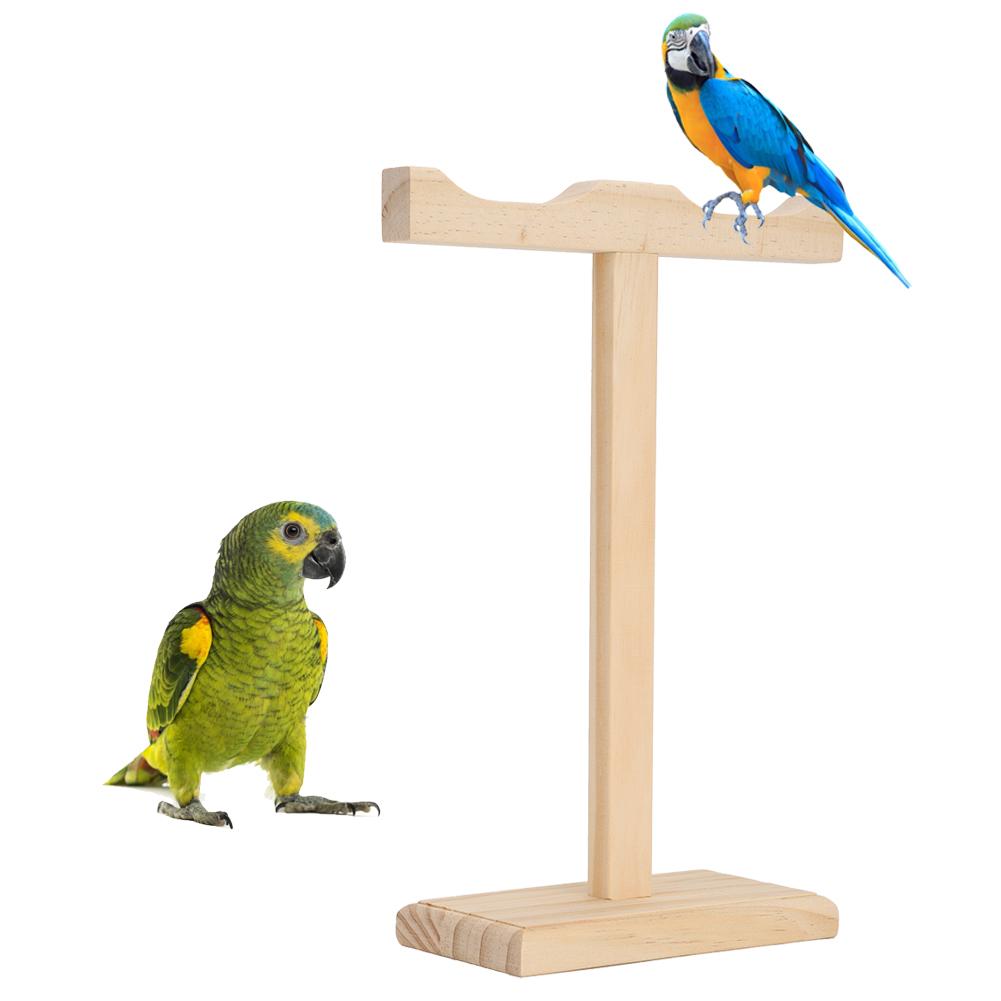 Parrots Standing Frame Birds Firm Wooden Training Rod Supplies for Play Exercise