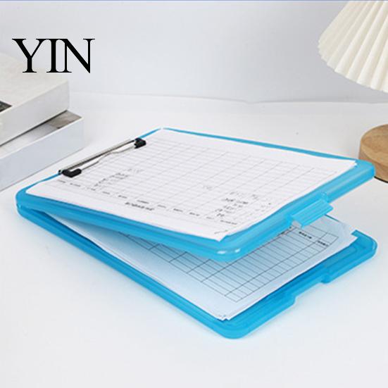 Professional Briefcase Organizer Plastic Storage Clipboard, Letter Size Slimcase Folder with Pen Holder, 200 Durable Paper Holder Sheet Capacity,