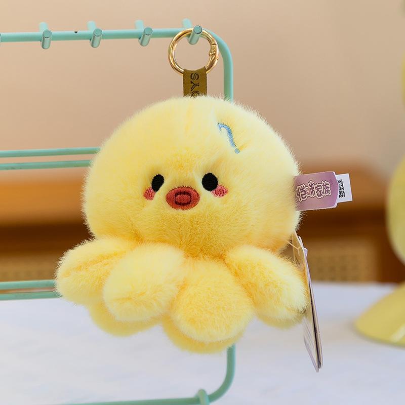 Cute Squirrel Plush Keychain Healing Stress Relief Bag Charm Birthday Gift for Girls