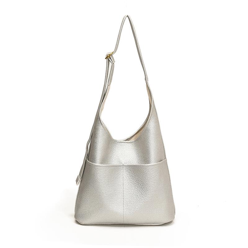 Large-capacity tote bag, new bag, women's commuter oblique span bag, casual and simple shoulder bag.
