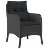 Vidaxl 5-Cz. Garden Furniture Set With Cushions, Black, Poly Rattan